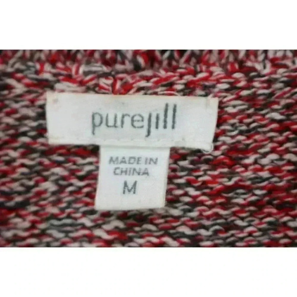 Pure Jill Women's Tunic Chunky Cowl Neck Marled Sweater-Medium-Wool Blend - Picture 3 of 7